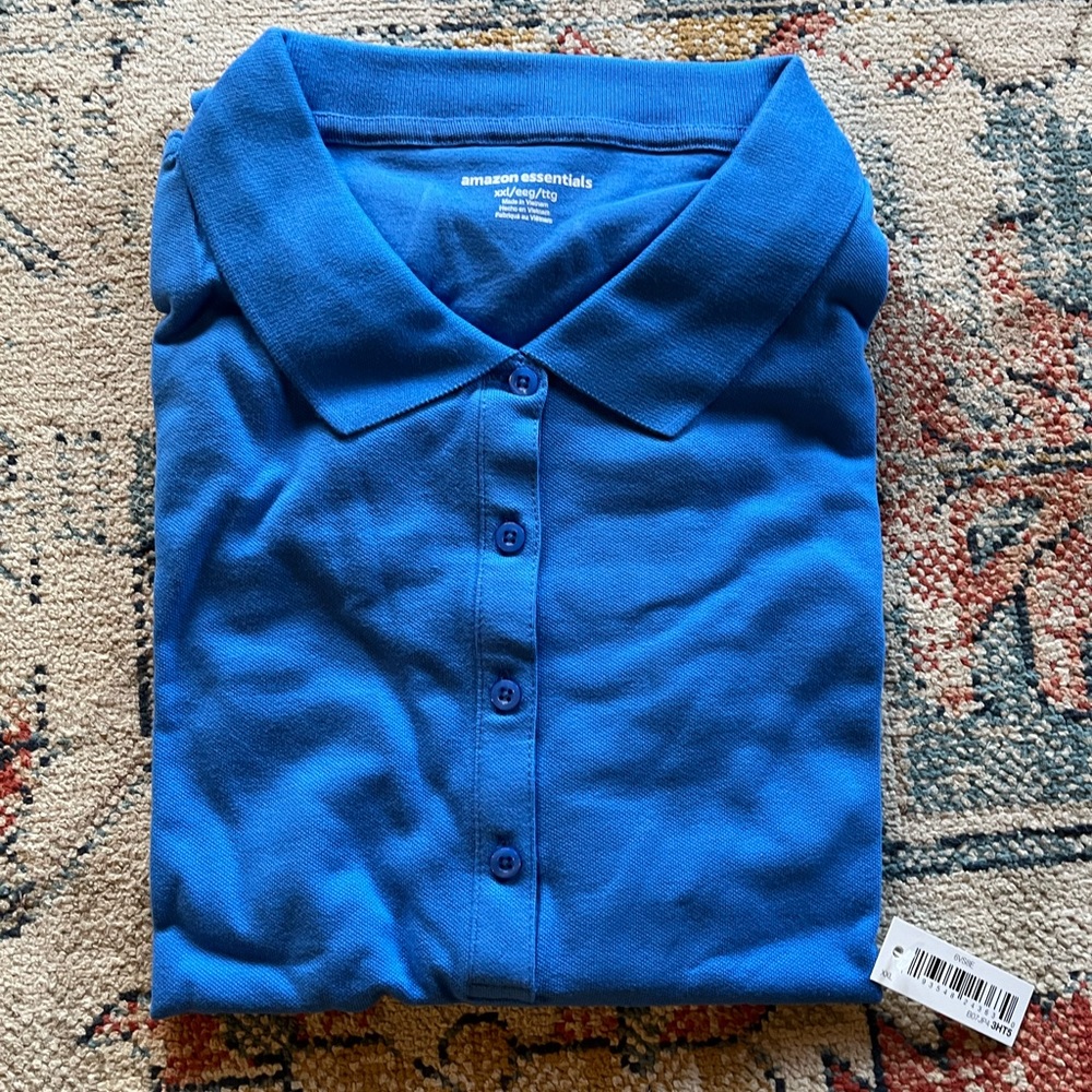 Amazon Essentials Royal Blue Mens Polo Shirt